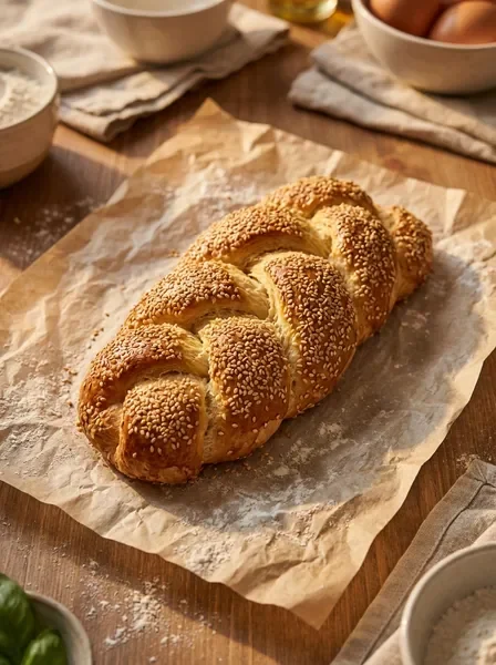 מאפה ירושלמי מעוצב על נייר אפייה