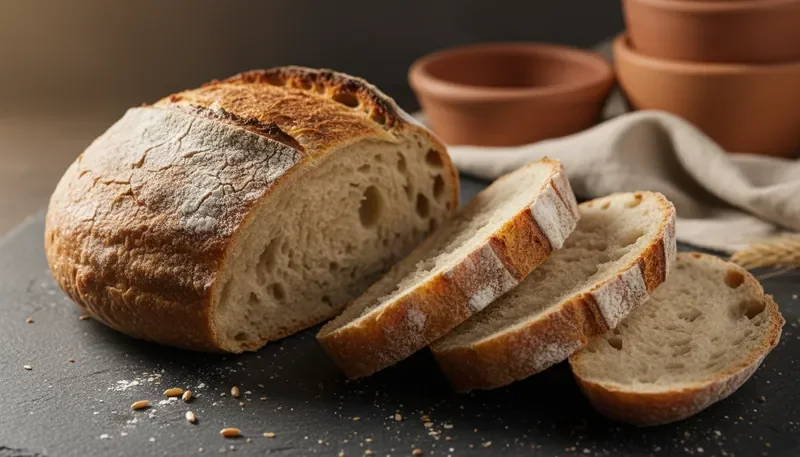 לחם מחמצת אומנותי טרי